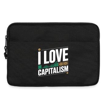 I Love Capitalism Unternehmer Aktien Kapitalismus - Laptoptasche 13" - Schwarz - Vorne