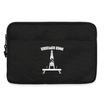 Immer Kopfüber – Turnen Handstand Turnerin Vektor - Laptoptasche 13" - Schwarz - Vorne