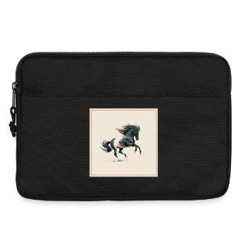 Pferd - Laptoptasche 13" - Schwarz - Vorne