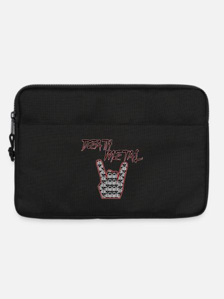 Death Metal Skull Hand Pommesgabel  - Laptoptasche 13" - Schwarz