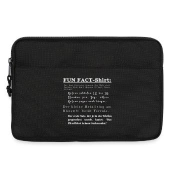 Fun Fact Shirt Geschenkidee lustig  - Laptoptasche 13" - Schwarz - Vorne
