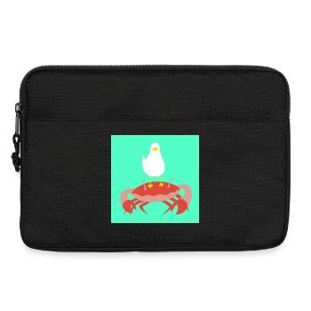 Crabby mint - Laptoptasche 13" - Schwarz - Vorne