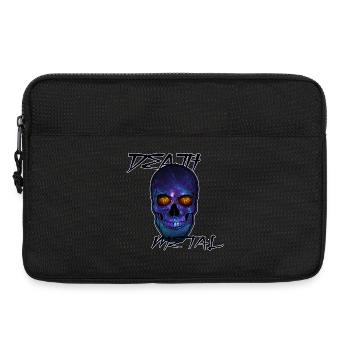 Kosmischer Death Metal Totenschädel - Laptoptasche 13" - Schwarz - Vorne