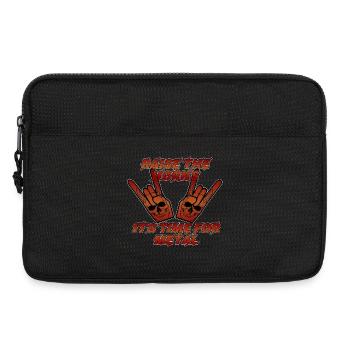Raise the Horns Metall‑Statement - Laptoptasche 13" - Schwarz - Vorne