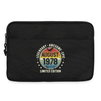 Legendäres Retro-Vintage-Jubiläum im August 1978 - Laptoptasche 13" - Schwarz - Vorne