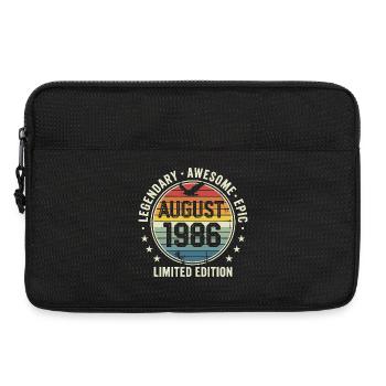 Legendäres Retro-Vintage-Jubiläum im August 1986 - Laptoptasche 13" - Schwarz - Vorne