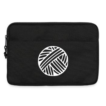 Wollknäuel Wolle Geschenk - Laptoptasche 13" - Schwarz - Vorne