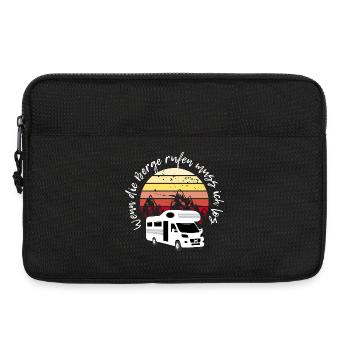 Wenn die Berge rufen, Camping Wohnmobil - Laptoptasche 13" - Schwarz - Vorne