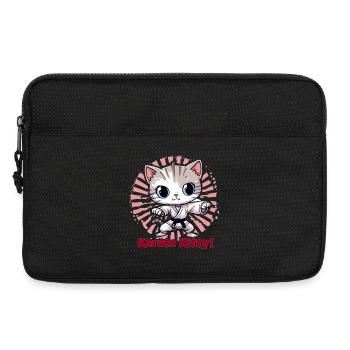Karate Kitty - Laptop bag 13" - black - Front