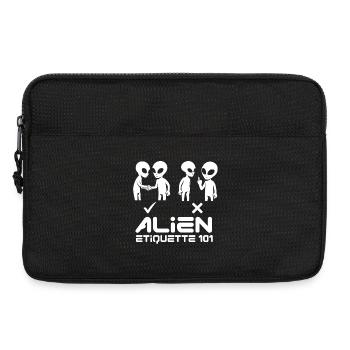 Alien Etqiuette 101 Blanc - Sacoche pour ordinateur portable 13 pouces - noir - Devant