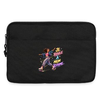 Rythme Neon en Roller - Sacoche pour ordinateur portable 13 pouces - noir - Devant