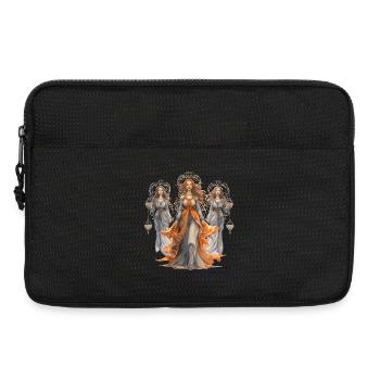 Die Drei Moiren – Griechische Mythologie - Laptoptasche 13" - Schwarz - Vorne