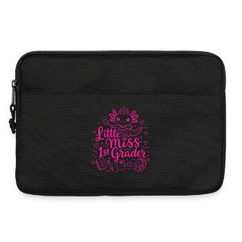 Little Miss Erstklässler – Süßer Axolotl - Laptoptasche 13" - Schwarz - Vorne