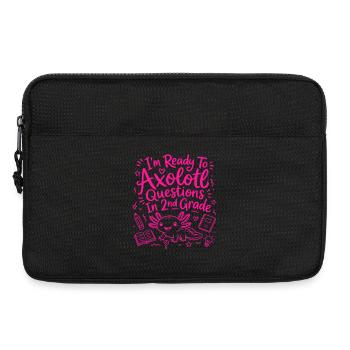 Bereit, Axolotl-Fragen für die 2. Klasse zu bearbeiten – Süß - Laptoptasche 13" - Schwarz - Vorne