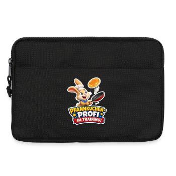 Hase Pfannkuchen Profi im Training Koch Motiv - Laptoptasche 13" - Schwarz - Vorne
