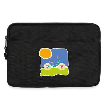 Buntes Kinderrad – Fahrt und Freiheit - Laptoptasche 13" - Schwarz - Vorne