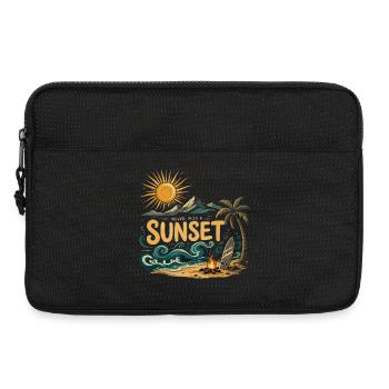 Sonnenuntergang am Strand Surf - Laptoptasche 13" - Schwarz - Vorne