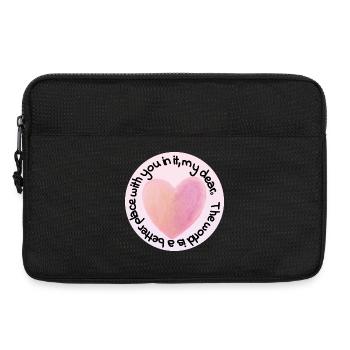 Pastellherz Liebe - Laptoptasche 13" - Schwarz - Vorne