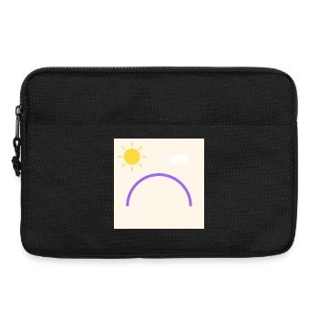 Lila Schleife in wenig Sonne - Laptoptasche 13" - Schwarz - Vorne