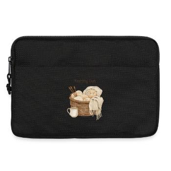 Club de tricot : passe-temps douillet - Sacoche pour ordinateur portable 13 pouces - noir - Devant