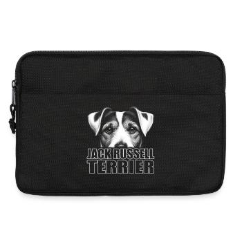 Jack Russell Terrier Portrait with Lettering - Laptop bag 13" - black - Front