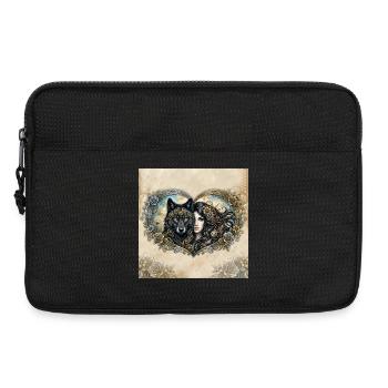 Clockwork Wolf's Heart - Laptop bag 13" - black - Front