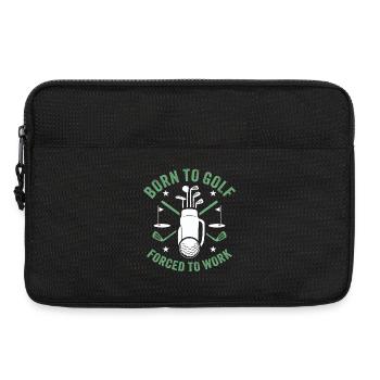 Born to Golf Forced to Work - Laptop bag 13" - black - Front