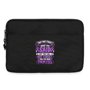 Alzheimers Awareness Ribbon Dementia Awareness - Laptop bag 13" - black - Front