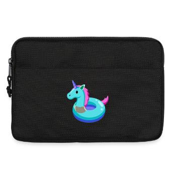 Unicorn Pool Toy - Laptop bag 13" - black - Front