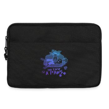 Je prends un Paws - Chat qui fait des biscuits - Sacoche pour ordinateur portable 13 pouces - noir - Devant