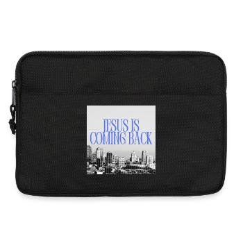 Jesus Is Coming Back Urban Skyline Typography Grap - Laptop bag 13" - black - Front