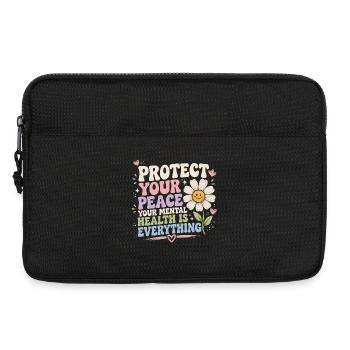 Protect Your Peace: Health Is Everything - Laptop bag 13" - black - Front