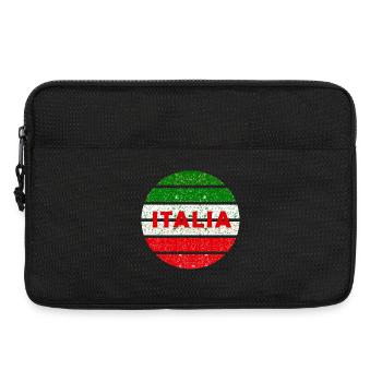 Italia Retro-Grunge Kreis - Laptoptasche 13" - Schwarz - Vorne
