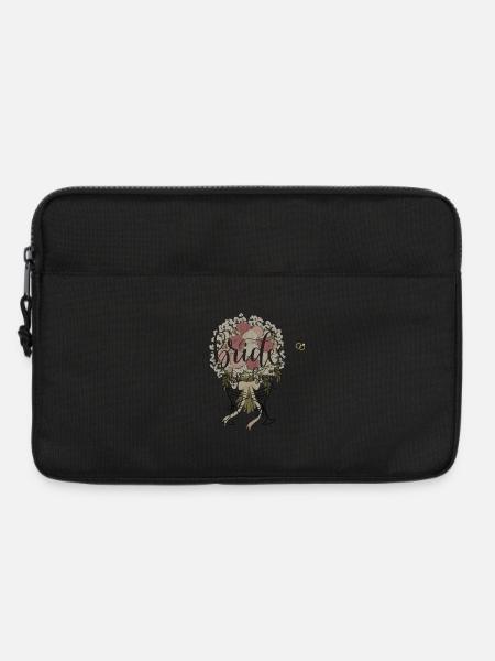Brautstrauß Schrift Bouquet - Laptoptasche 13" - Schwarz