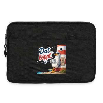 Dat löppt - Laptoptasche 13" - Schwarz - Vorne
