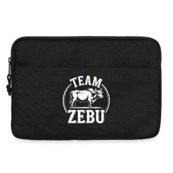 Zebu motif - Laptop bag 13" - black - Front