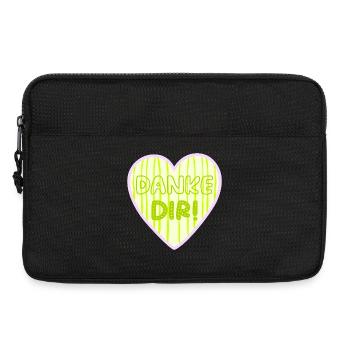 Danke Dir Herz - Laptoptasche 13" - Schwarz - Vorne