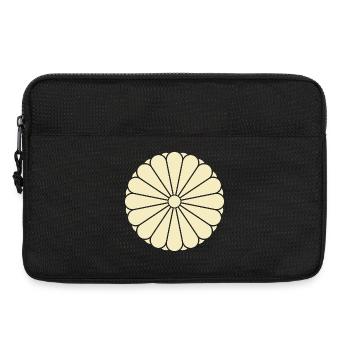 Art Mon Mon Vintage Oriental Jaune Kiku - Sacoche pour ordinateur portable 13 pouces - noir - Devant
