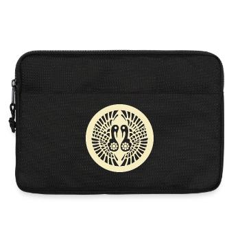Vintage Oriental Pale Yellow Ikko Ikki Japan Mon - Laptop bag 13" - black - Front
