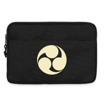 Oriental Vintage Pale Yellow Kobayakawa Japan Mon - Laptop bag 13" - black - Front