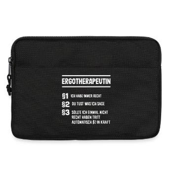 Ergotherapeutin Immer Recht - Laptoptasche 13" - Schwarz - Vorne