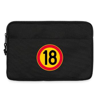 18th Birthday Age 18 Years Sign - Laptop bag 13" - black - Front