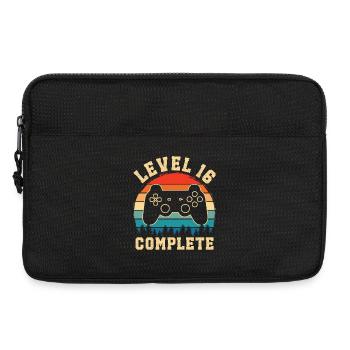 Level 16 complete – Cadeau 16 ans - Sacoche pour ordinateur portable 13 pouces - noir - Devant