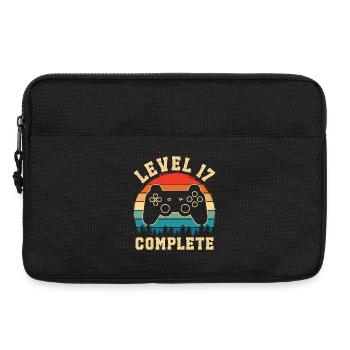 Level 17 complete – 17th anniversary gift - Laptop bag 13" - black - Front