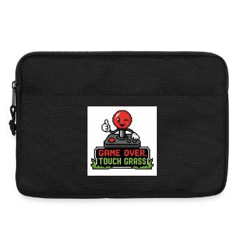 Game Over Touch Grass Pixel - Sacoche pour ordinateur portable 13 pouces - noir - Devant
