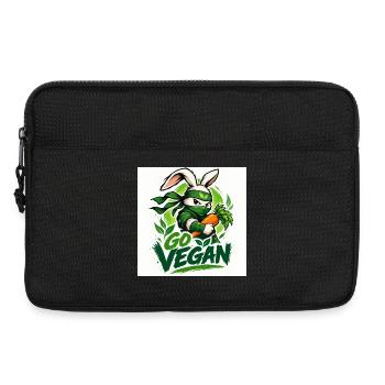 Devenez végétalien - Sacoche pour ordinateur portable 13 pouces - noir - Devant