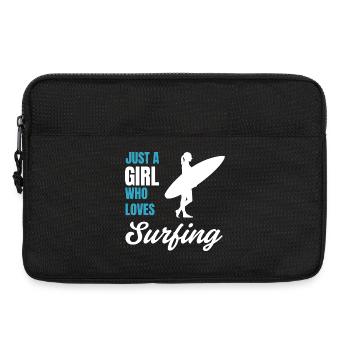 Surfer Girl Beach Lover Gift for Women - Laptop bag 13" - black - Front