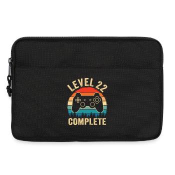 Level 22 complete – Cadeau 22 ans - Sacoche pour ordinateur portable 13 pouces - noir - Devant