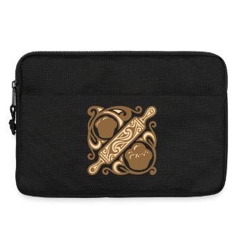 Rolling Pin Baking Graphic - Laptop bag 13" - black - Front
