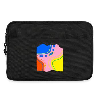 Abstract Color Flow Artwork - Laptop bag 13" - black - Front